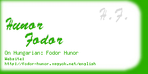 hunor fodor business card